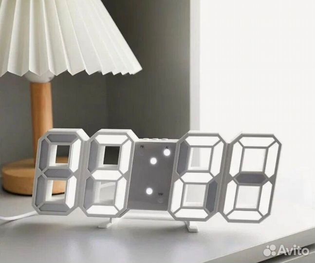 Светодиодные настенные цифровые часы 3D