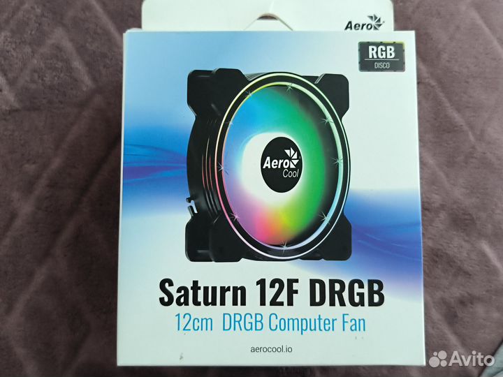 Кулер для корпуса rgb Saturn 12F есть 4 шт