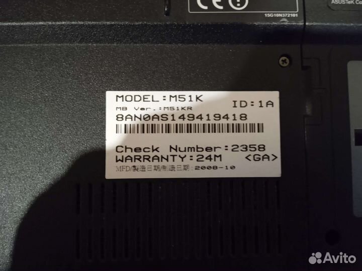 Ноутбук asus M51