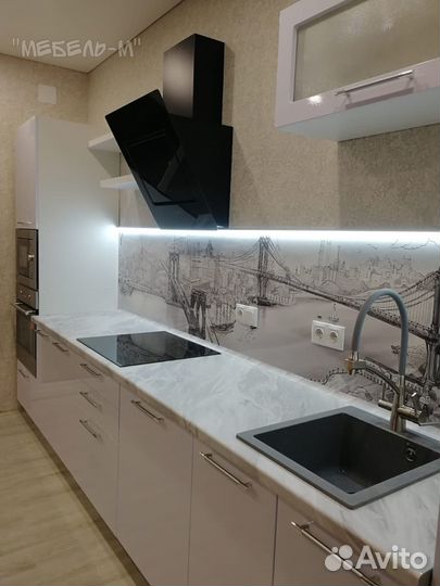 Кухня модульная Олива белый глянец