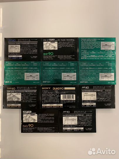 Аудиокассеты Sony AHF BHF Duad JHF FeCr