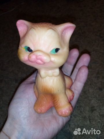 Игрушка котик СССР из резины