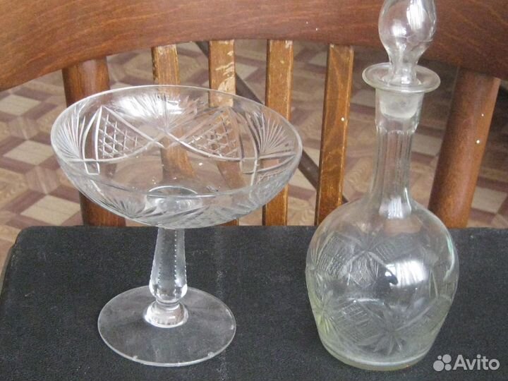 Вазочка и графин. Хрусталь
