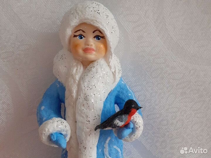 Дед мороз и снегурочка. Ватная игрушка