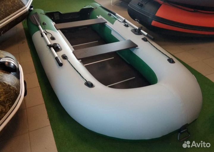 Лодка пвх Тритон 360 Sport серый/зелёный