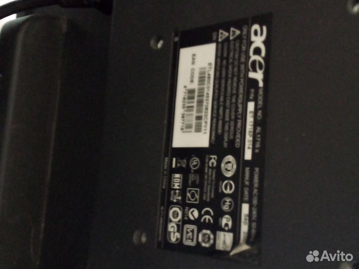 Продам монитор Acer AL1716