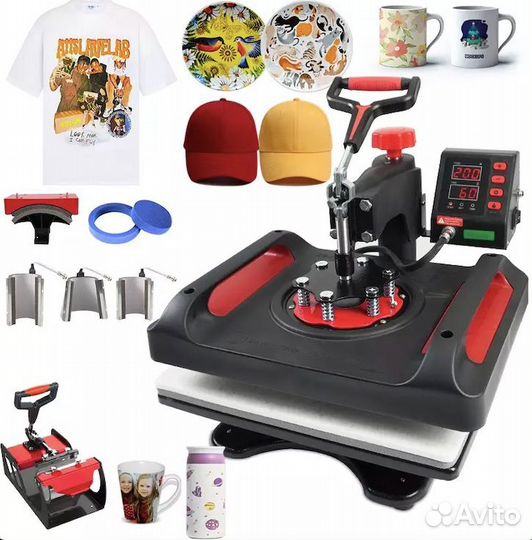 Комби термопресс P8038-10TG 10в1 (38х38см) Freesub