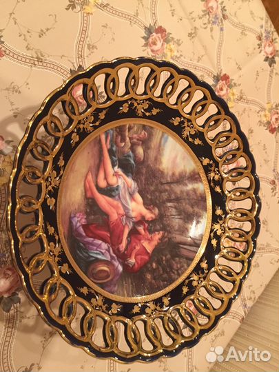 Ваза под фрукты «Пастушка и пастух»