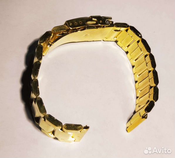 Браслет для часов 24 мм, звенья гнутый металл