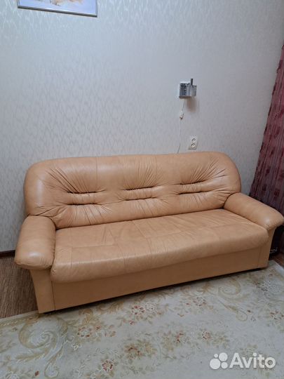 Диван кровать натуральная кожа