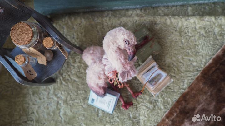 Авторская игрушка Тедди Фламинго