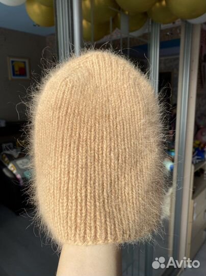 Комплект шапка и бактус из пуха норки