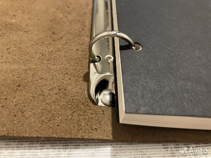 Кожаный блокнот А6 на кольцах