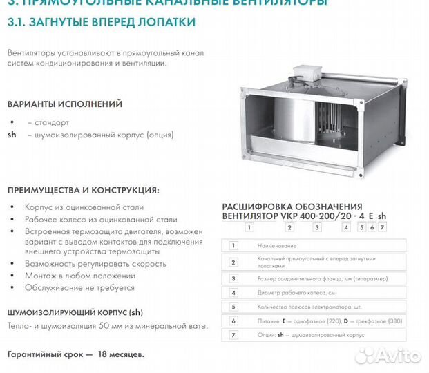 Вентилятор прямоугольный