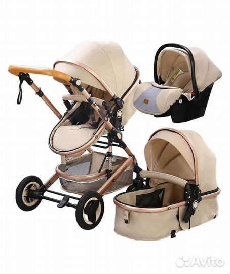 Коляска 3 в 1 лёгкая Luxmom 530 w