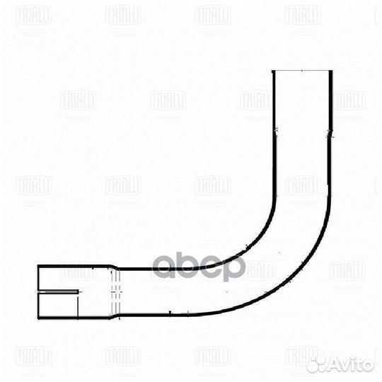 Труба с гибом развальцованная d43, угол 90 (ал