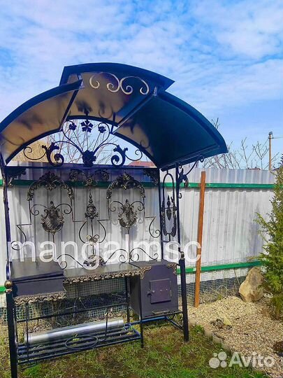 Мангал с печью под казан