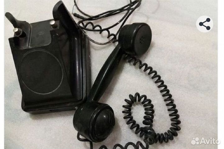 Антикварный раритет,бакелитовый телефон 50 г