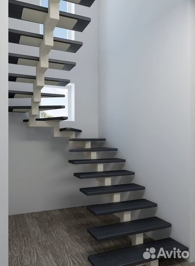 Каркас из метала Лестницы на Ломанном Косоуре в До