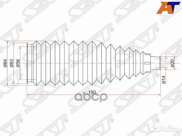 Пыльник рулевой рейки toyota celica/corolla/RUN