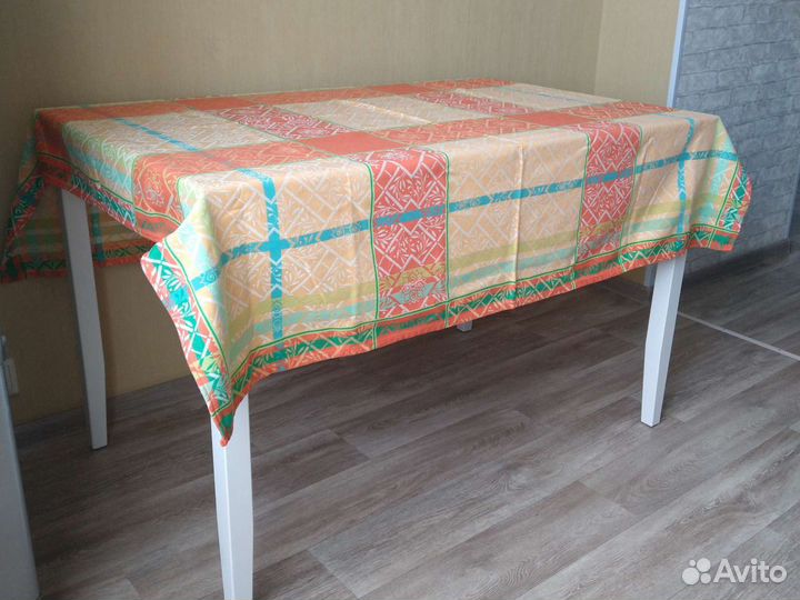 Скатерть на стол белая и цветная, хлопок Cleanelly