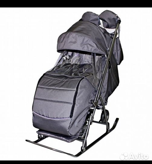 Санка коляска с колесами