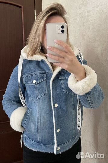 Новая утеплённая джинсовая куртка