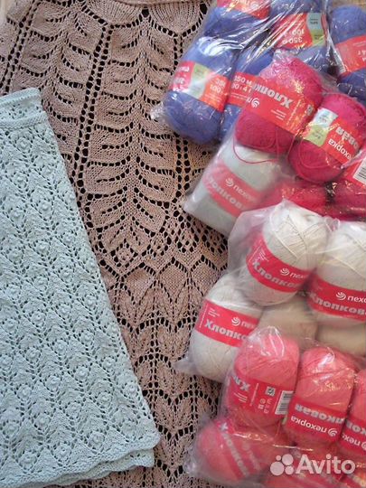 Пряжа новая (хлопки, хлопк. смесовки, микрофибра)