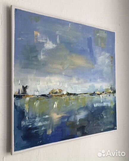 Картина маслом 50х50 абстакция авторская работа