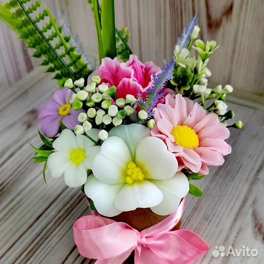 Букетики из мыла