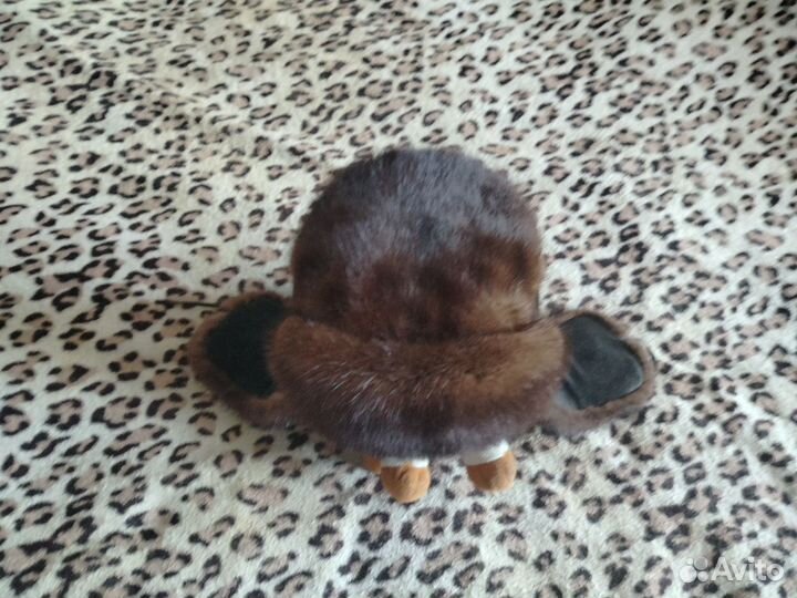 Шапка-ушанка норковая мужская