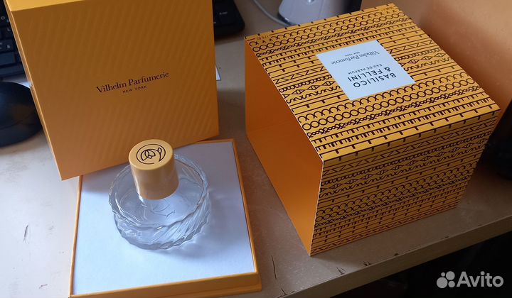 Коробка и пустой флакон basilico&fellini