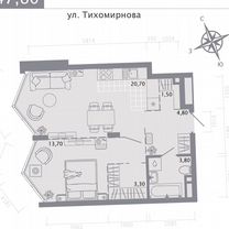 1-к. квартира, 47,8 м², 2/5 эт.