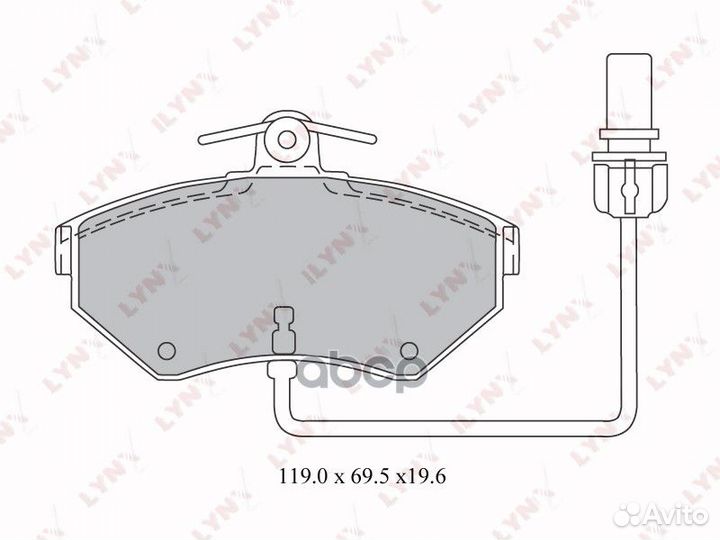 Колодки тормозные дисковые перед BD1215 LYN