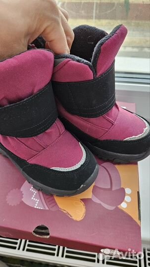Зимние ботинки, как новые,для девочки 24 размер