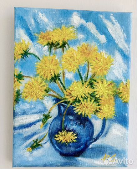 Картина маслом на холсте цветы