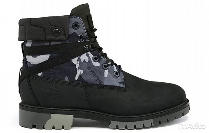 Timberland Heritage EK+ 6 Inch Waterproof Wide-Fit Boot 'Black Camouflage' (40)