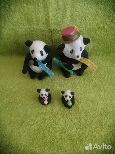 Панда ватная игрушка на елку