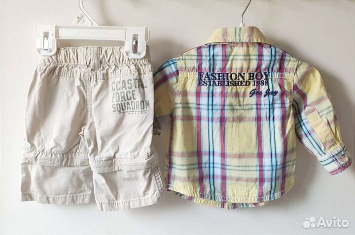 Летние футболки шорты джинсы мальчику 9-12м