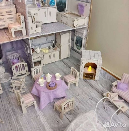 Кукольный домик чемодан, мебель, для лол, барби