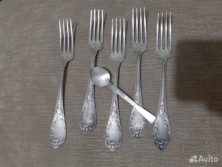 Набор вилок из мельхиора