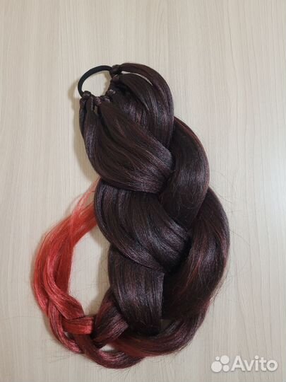 Хвост на резинке.Хвост накладной.Резинка для воло