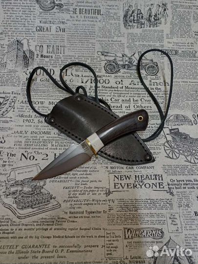 Шейный нож, мини нож х12мф/граб