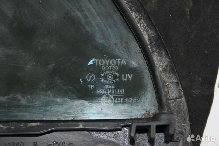Стекло двери задней правой для Toyota Corolla 9