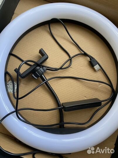 Кольцевая лампа со штативом 33см