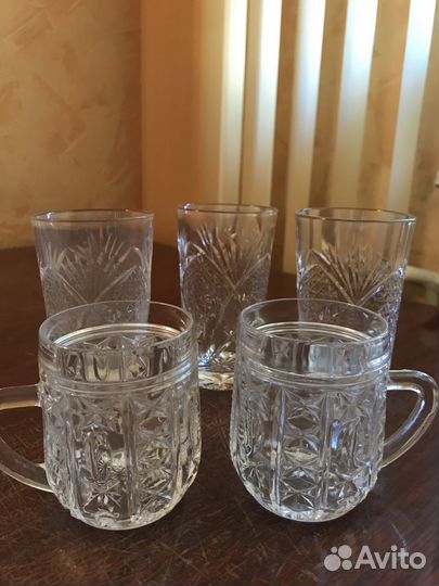 Хрустальные стаканы,фужеры, рюмки, стопки