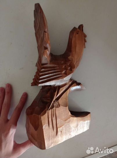 Птица тетерев статуэтка деревянная