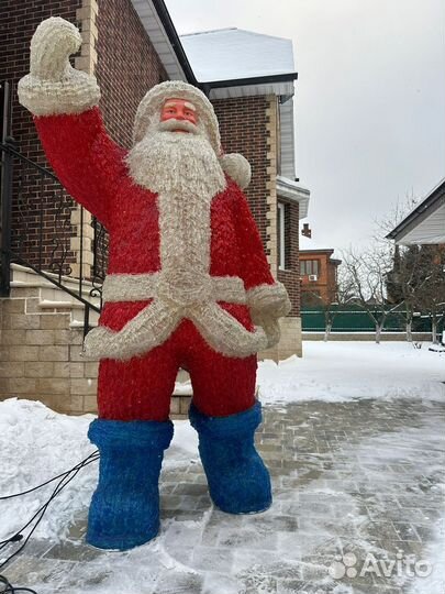 Дед мороз светодиодный, акриловый. Рост 210см