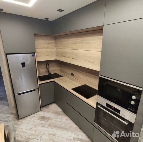 Кухня серая на заказ