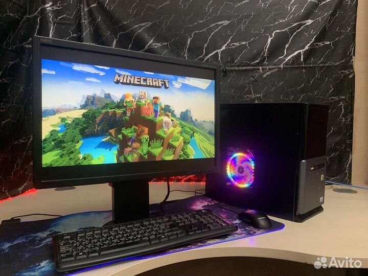 4 ядерный игровой компьютер с монитором под ключ